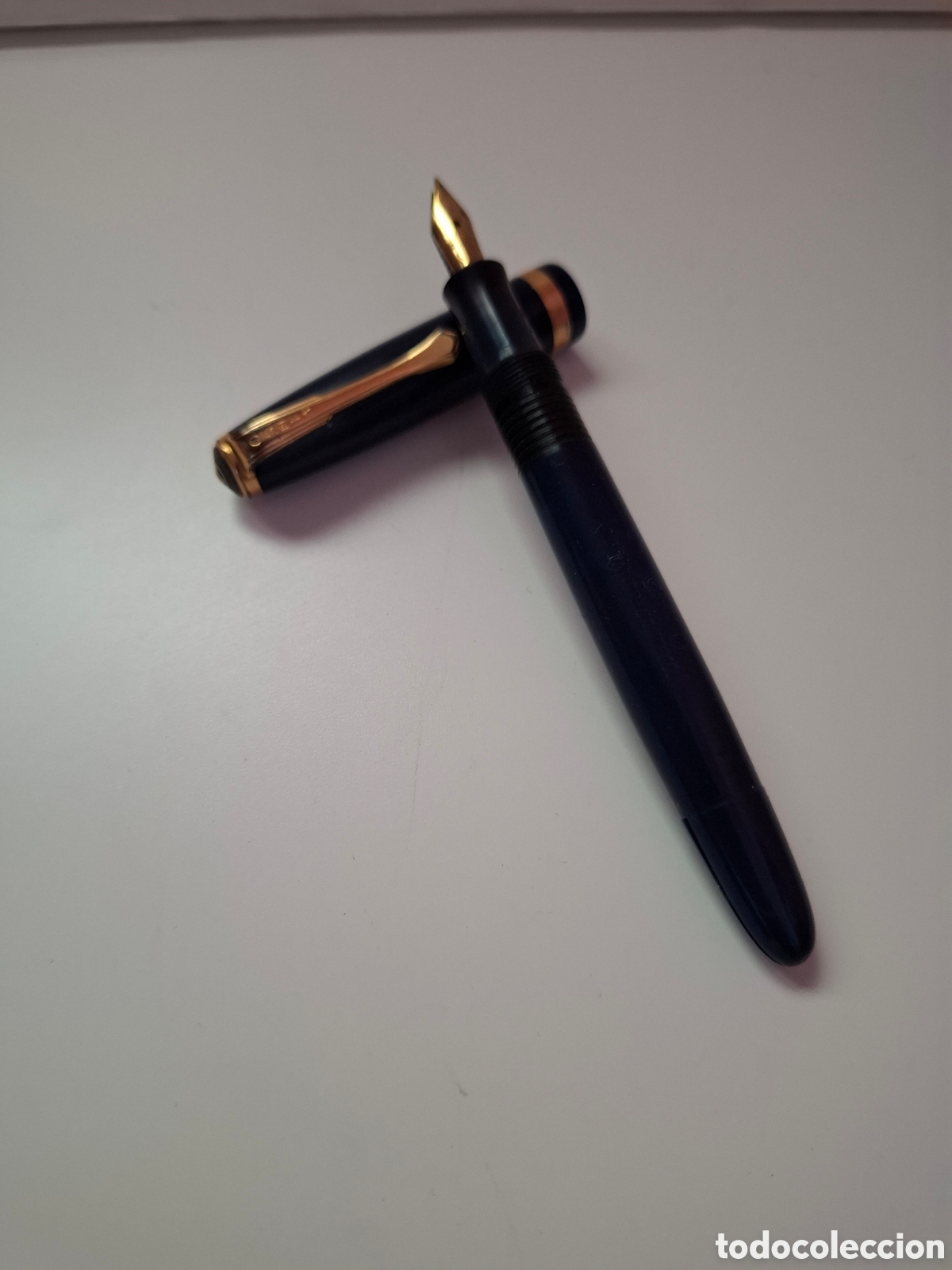 Plumas estilogr&aacute;ficas antiguas: PLUMA OSMIA PLUMIN ORO 14K