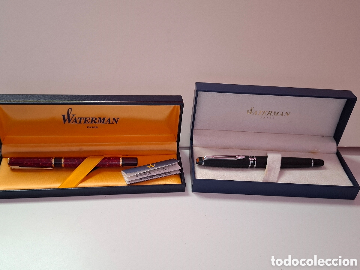 Plumas estilogr&aacute;ficas antiguas: 2 PLUMA estilogr&aacute;fica WATERMAN
