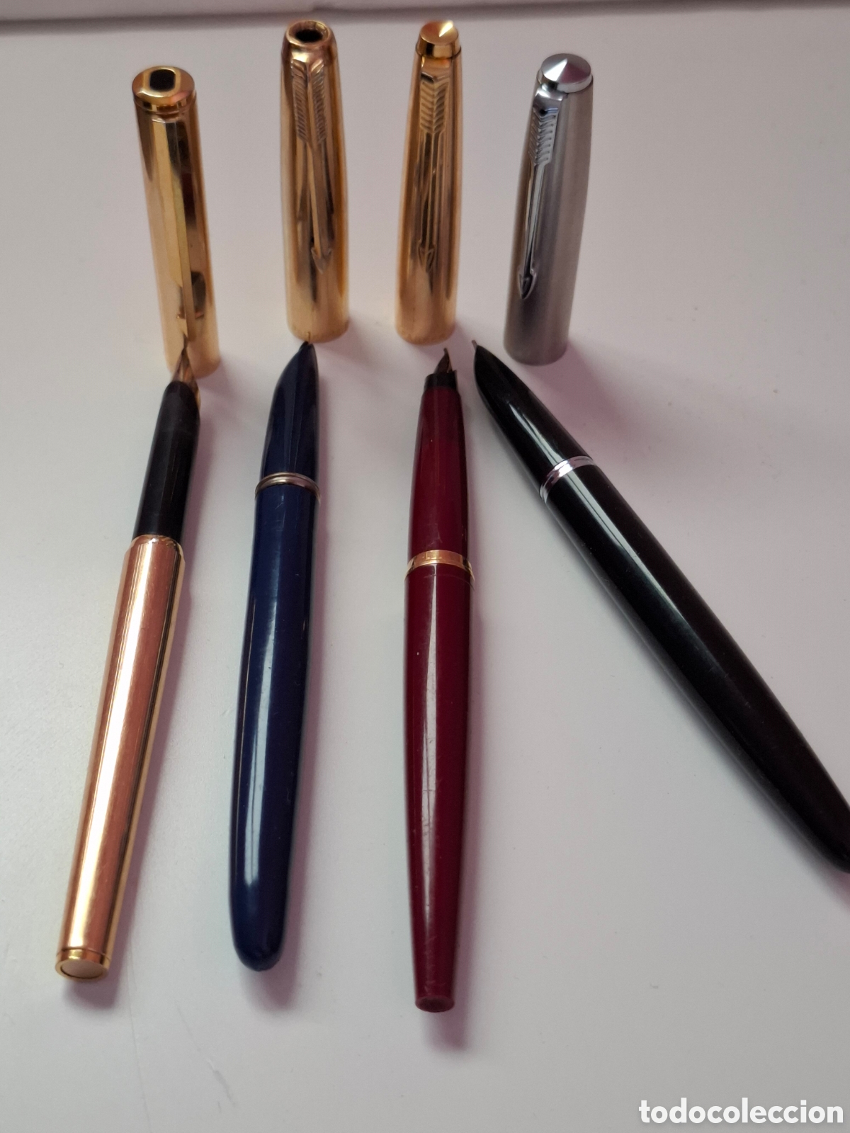 Plumas estilogr&aacute;ficas antiguas: 4 PLUMAS ESTILOGR&Aacute;FICA PARKER