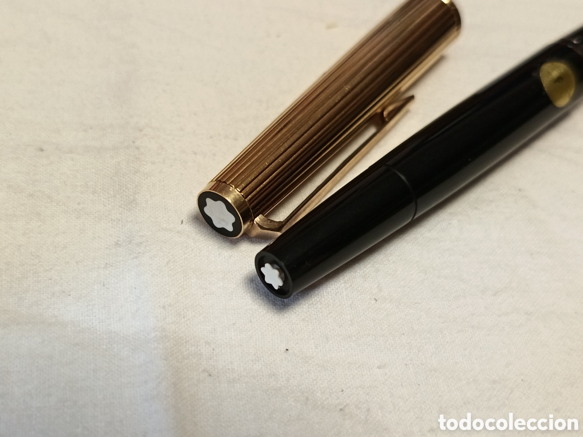 Plumas estilogr&aacute;ficas antiguas: VINTAGE MONTBLANC CLASSIC 227 A&Ntilde;OS 70 PLUMIN ORO 14K, CAPUCHON EN ORO, ORIGIBAL, PLUMA ESTILOGRAFICA