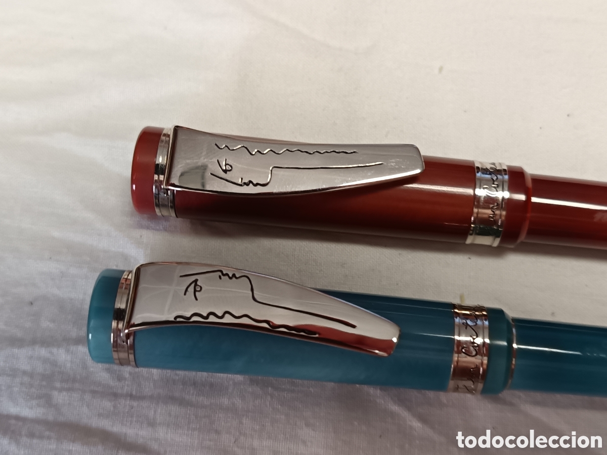 Plumas estilogr&aacute;ficas antiguas: PAREJA DE PLUMAS DE JEAN COCTEAU, ORPHEE Y EURYDICE, N&deg; 0212, MIRAR SET CON 2 PLUMAS ESTILOGRAFICAS