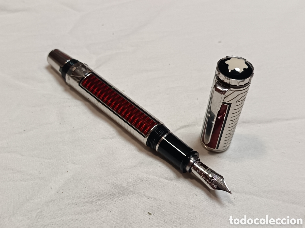 Plumas estilogr&aacute;ficas antiguas: MONTBLANC SIR HENRY TATE, S. LIMITADA, PLUMA ESTILOGRAFICA RETRACTIL, ORIGINAL, CON DEFECTOS NIB 18K