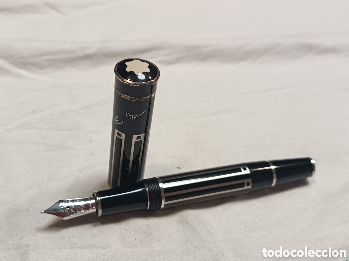 Plumas estilogr&aacute;ficas antiguas: MONTBLANC THOMAS MANN, SERIE LIMITADA. PLUMA ESTILOGRAFICA, PLUMIN ORO 18K. ORIGINAL