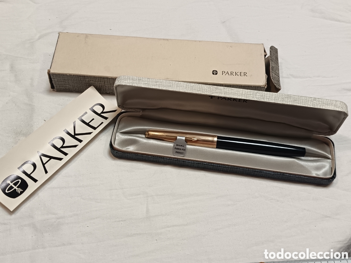 Plumas estilogr&aacute;ficas antiguas: VINTAGE , PARKER ANTIGUA, NUEVA EN SU CAJA, NEGRO Y ORO