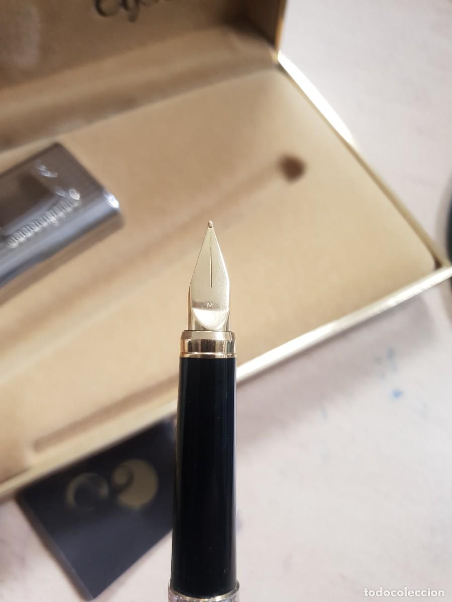 Plumas estilogr&aacute;ficas antiguas: Estuche pluma y mechero ELYSEE como nuevo - Foto 3