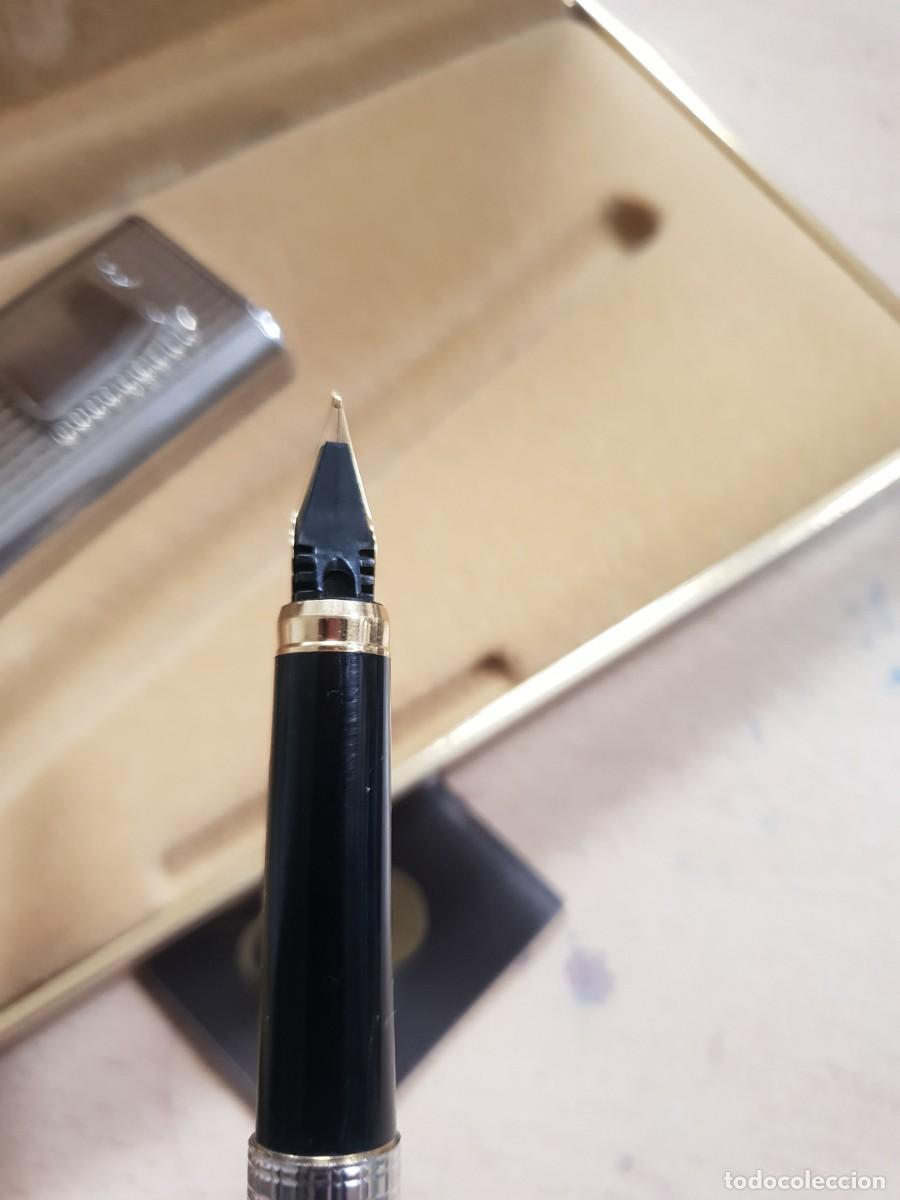 Plumas estilogr&aacute;ficas antiguas: Estuche pluma y mechero ELYSEE como nuevo - Foto 4