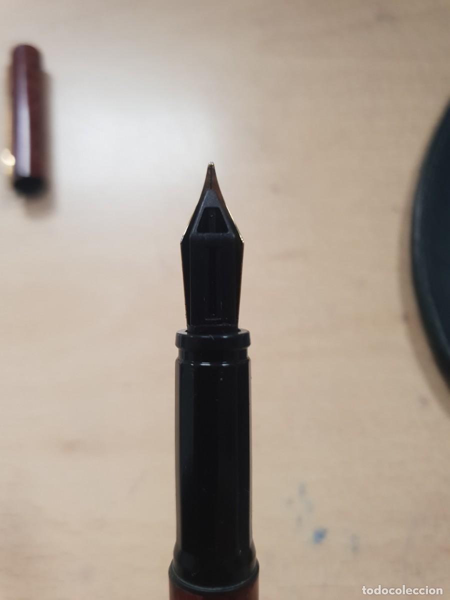 Plumas estilogr&aacute;ficas antiguas: Pluma waterman plumin de oro usada - Foto 3