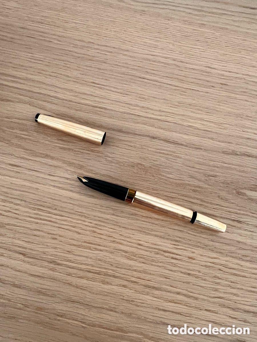 Plumas estilogr&aacute;ficas antiguas: Estiligrafica Montblanc chapada oro - Foto 5
