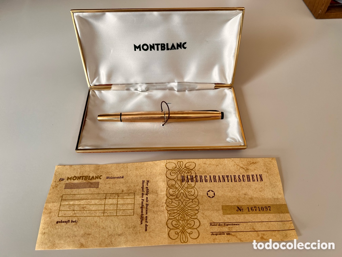 Plumas estilogr&aacute;ficas antiguas: Estiligrafica Montblanc chapada oro