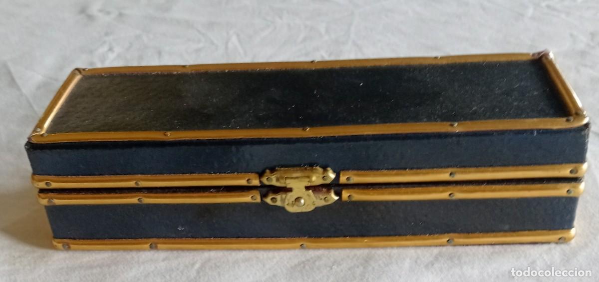 Plumas estilogr&aacute;ficas antiguas: ESTUCHE DE MADERA PARA PLUMA, L&Aacute;PICES, ETC - Foto 1