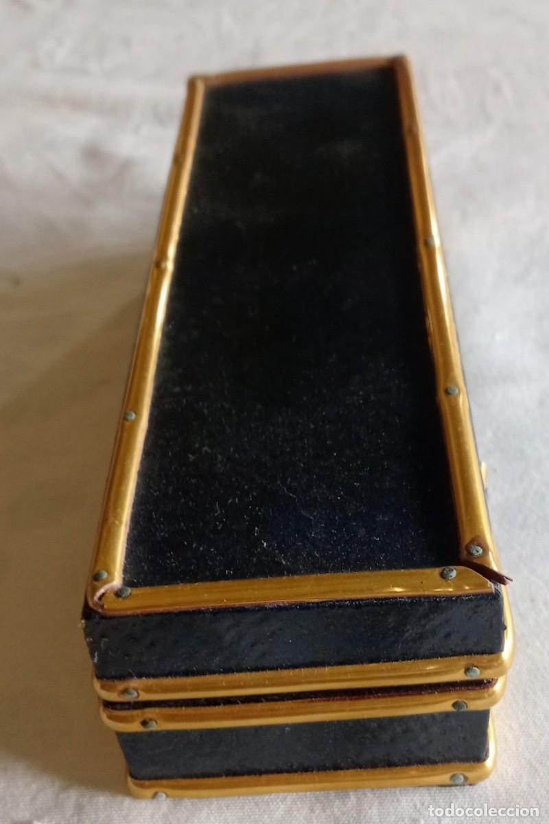 Plumas estilogr&aacute;ficas antiguas: ESTUCHE DE MADERA PARA PLUMA, L&Aacute;PICES, ETC - Foto 3