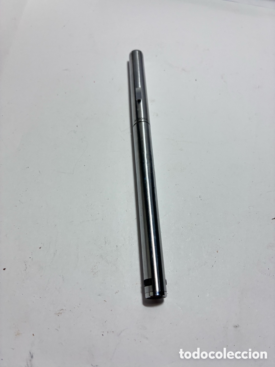 Plumas estilogr&aacute;ficas antiguas: Pluma Aurora Hastil en acero laminado y plumin oro 14kl