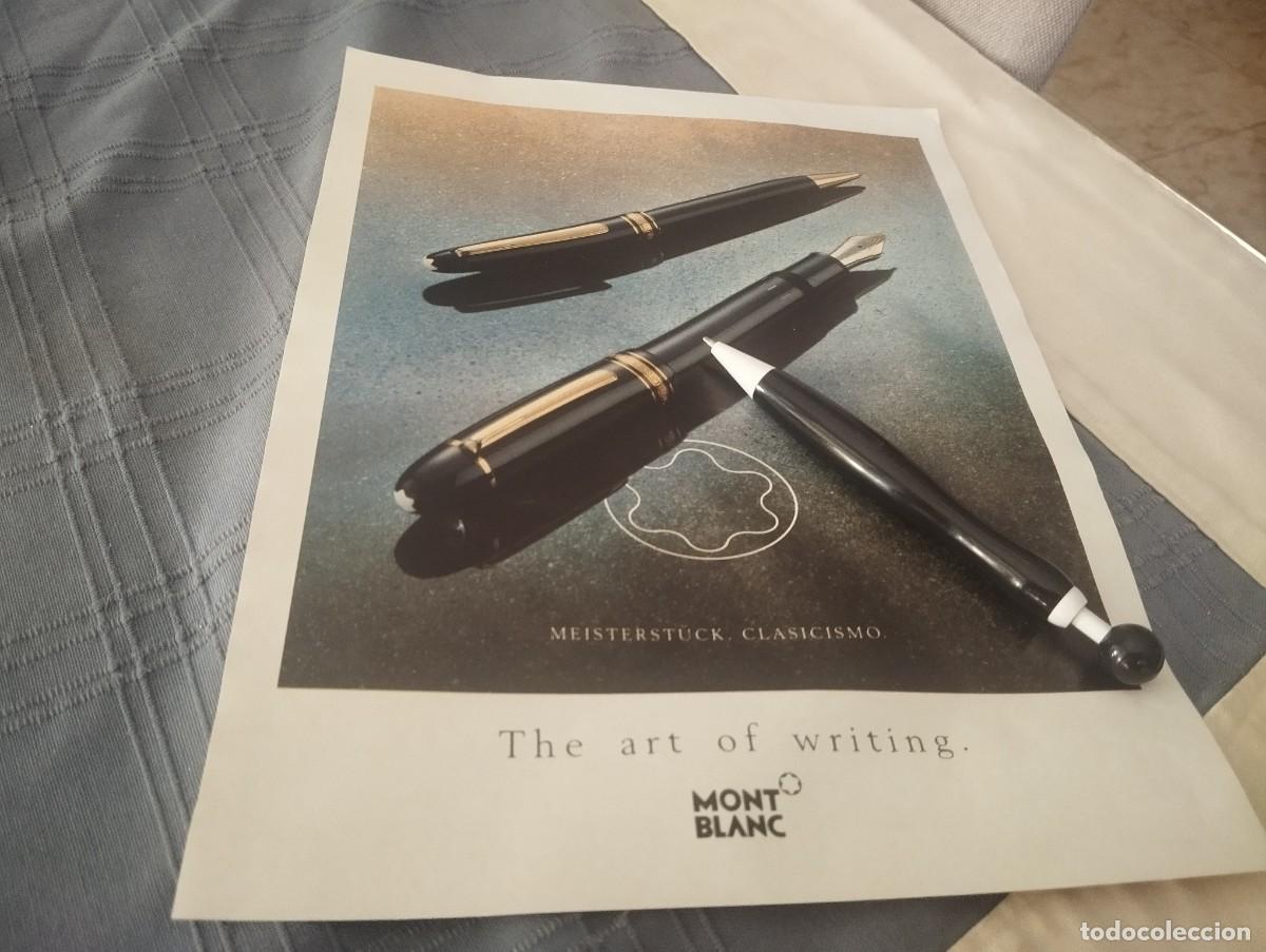 Plumas estilogr&aacute;ficas antiguas: MONT BLANC MONTBLANC PLUMA ESTILOGR&Aacute;FICA Y BOL&Iacute;GRAFO IANUNCIO PUBLICIDAD REVISTA 1989