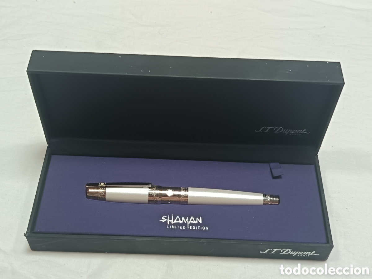 Plumas estilogr&aacute;ficas antiguas: ST.DUPONT, SHAMAN LIMITED EDITION 2005, PLUMA ESTILOGRAFICA , PLUMIN ORO 18 K, SIN USAR