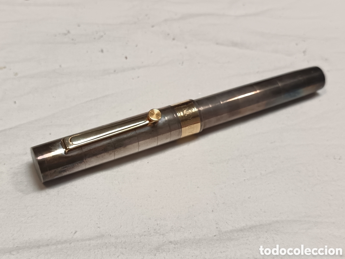 Plumas estilogr&aacute;ficas antiguas: OMAS MARCONI 1995, PLATA DE LEY, LIMITED EDITION .