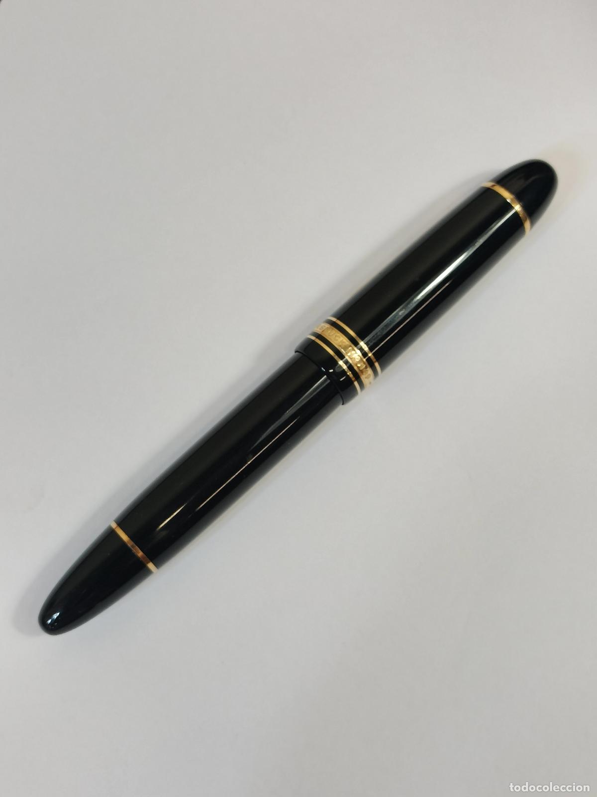 Plumas estilogr&aacute;ficas antiguas: PLUMA ESTILOGR&Aacute;FICA MONTBLANC MEISTERST&Uuml;CK 149. RESINA Y PLUM&Iacute;N EN ORO 14K. ALEMANIA. XX