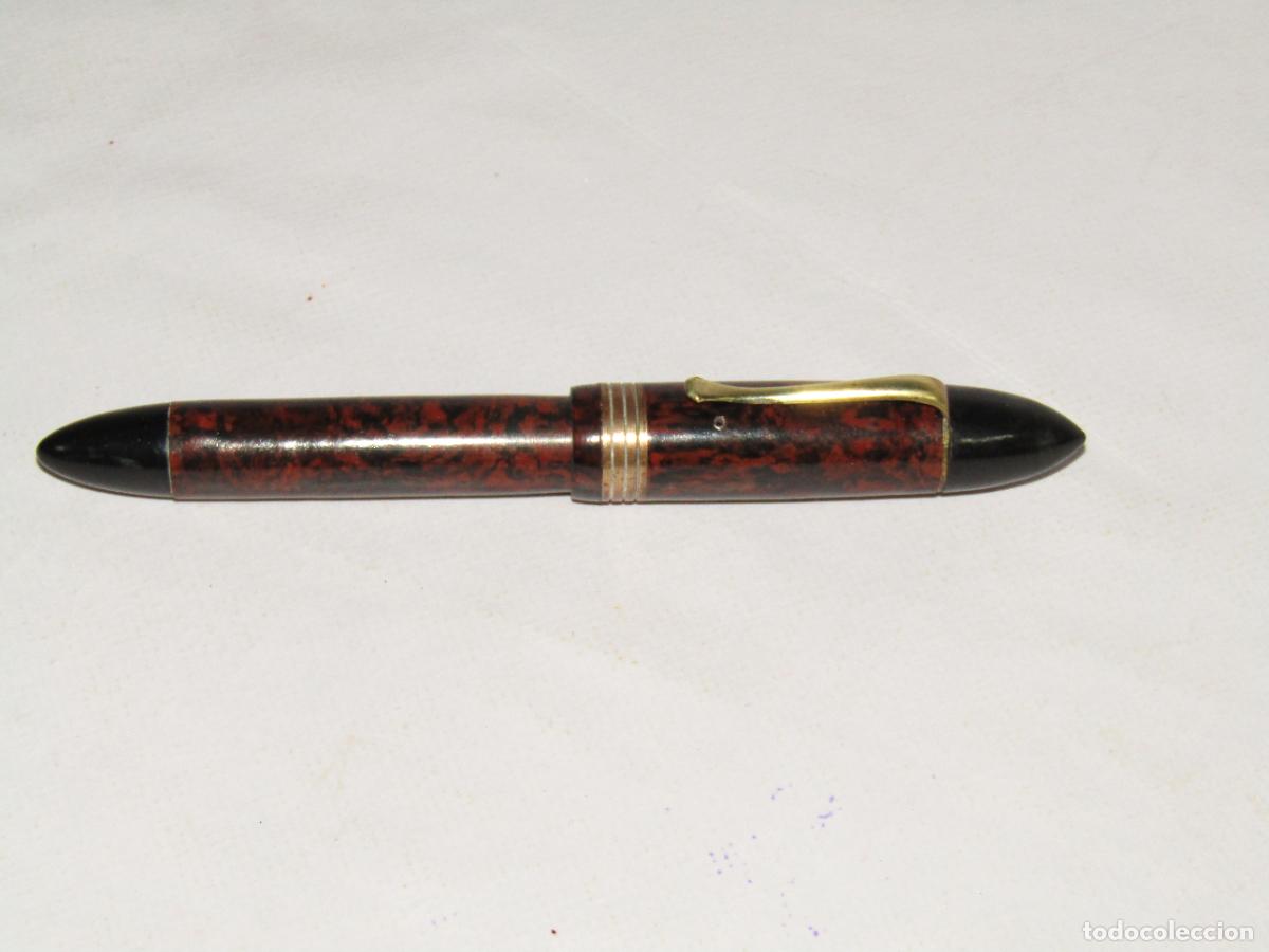 Plumas estilogr&aacute;ficas antiguas: Antigua y Gran Pluma Estilogr&aacute;fica Gran Tama&ntilde;o con Plum&iacute;n PAKER DULFFO'S 14 CTS.