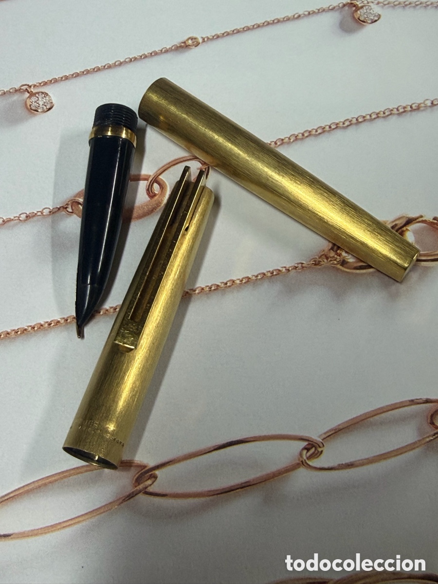 Plumas estilogr&aacute;ficas antiguas: Pluma Waterman Vintage Chapada en Oro - Foto 2