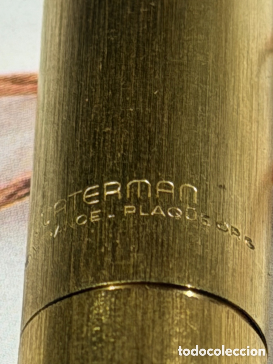 Plumas estilogr&aacute;ficas antiguas: Pluma Waterman Vintage Chapada en Oro - Foto 6