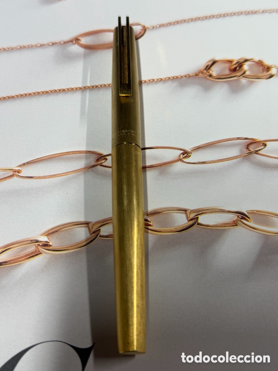 Plumas estilogr&aacute;ficas antiguas: Pluma Waterman Vintage Chapada en Oro
