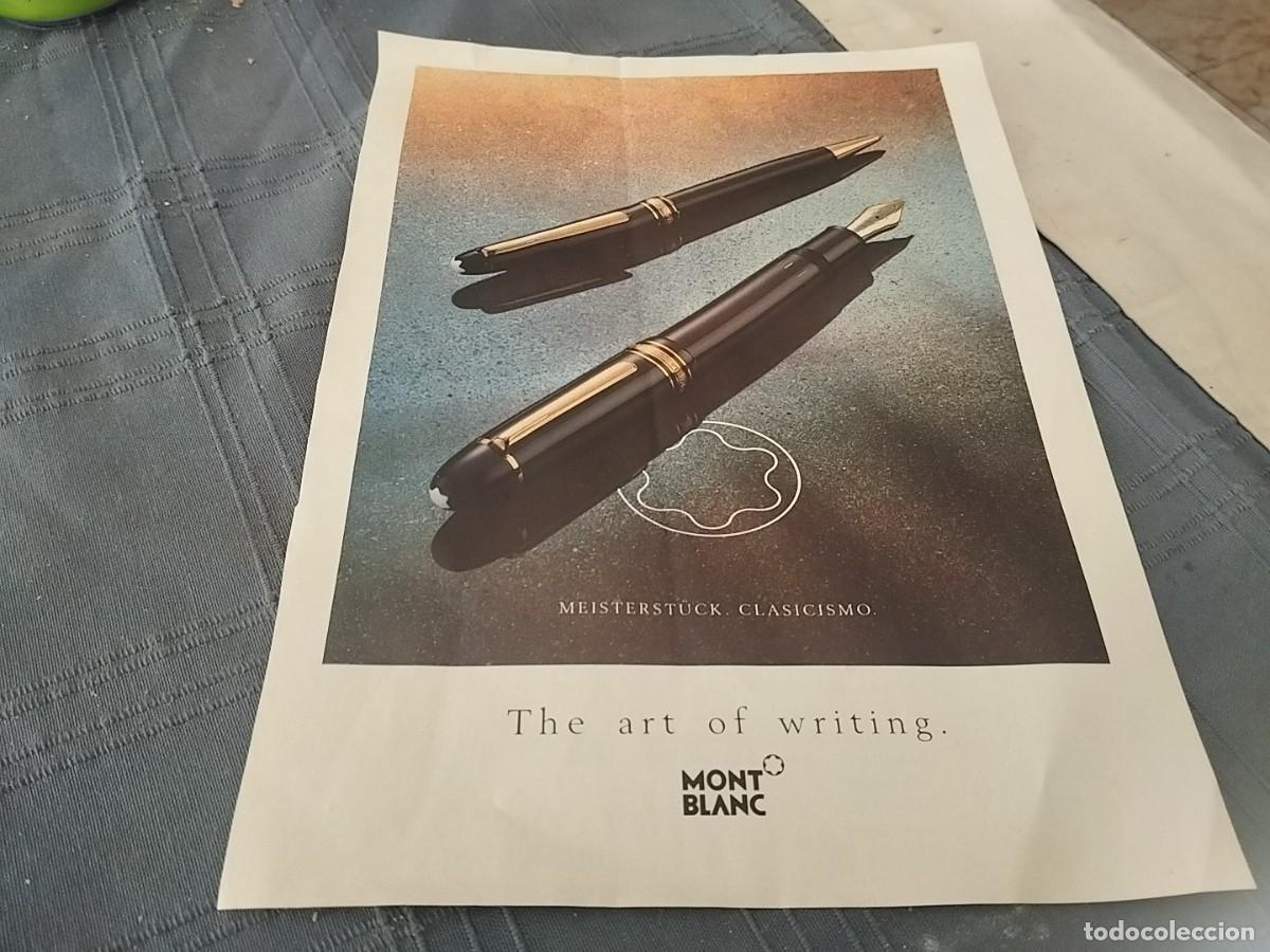 Plumas estilogr&aacute;ficas antiguas: MONTBLANC PLUMA ESTILOGR&Aacute;FICA Y BOL&Iacute;GRAFO ANUNCIO PUBLICIDAD REVISTA 1989