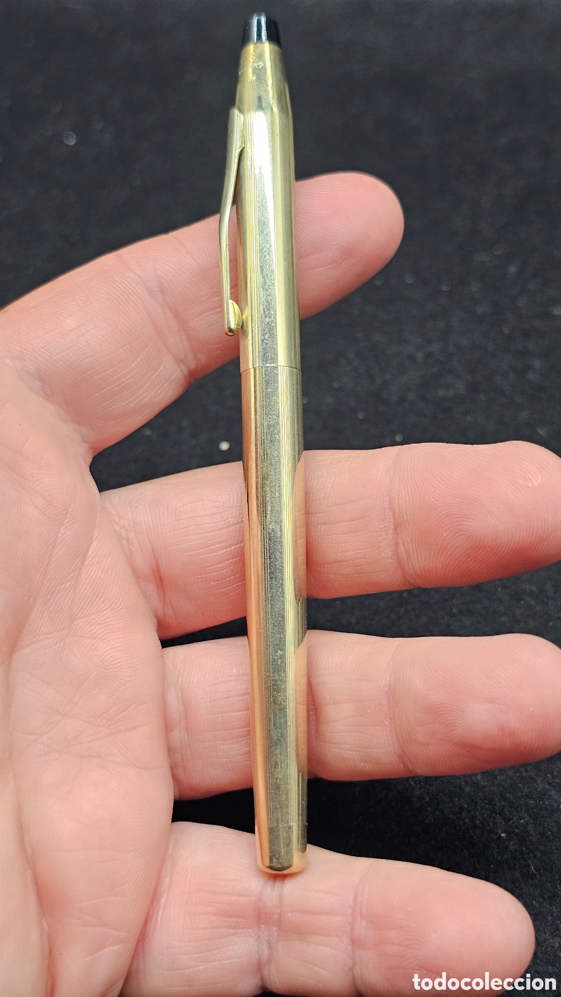 Plumas estilogr&aacute;ficas antiguas: Pluma vintage Cross con plumilla de oro 14 kilates contrastada
