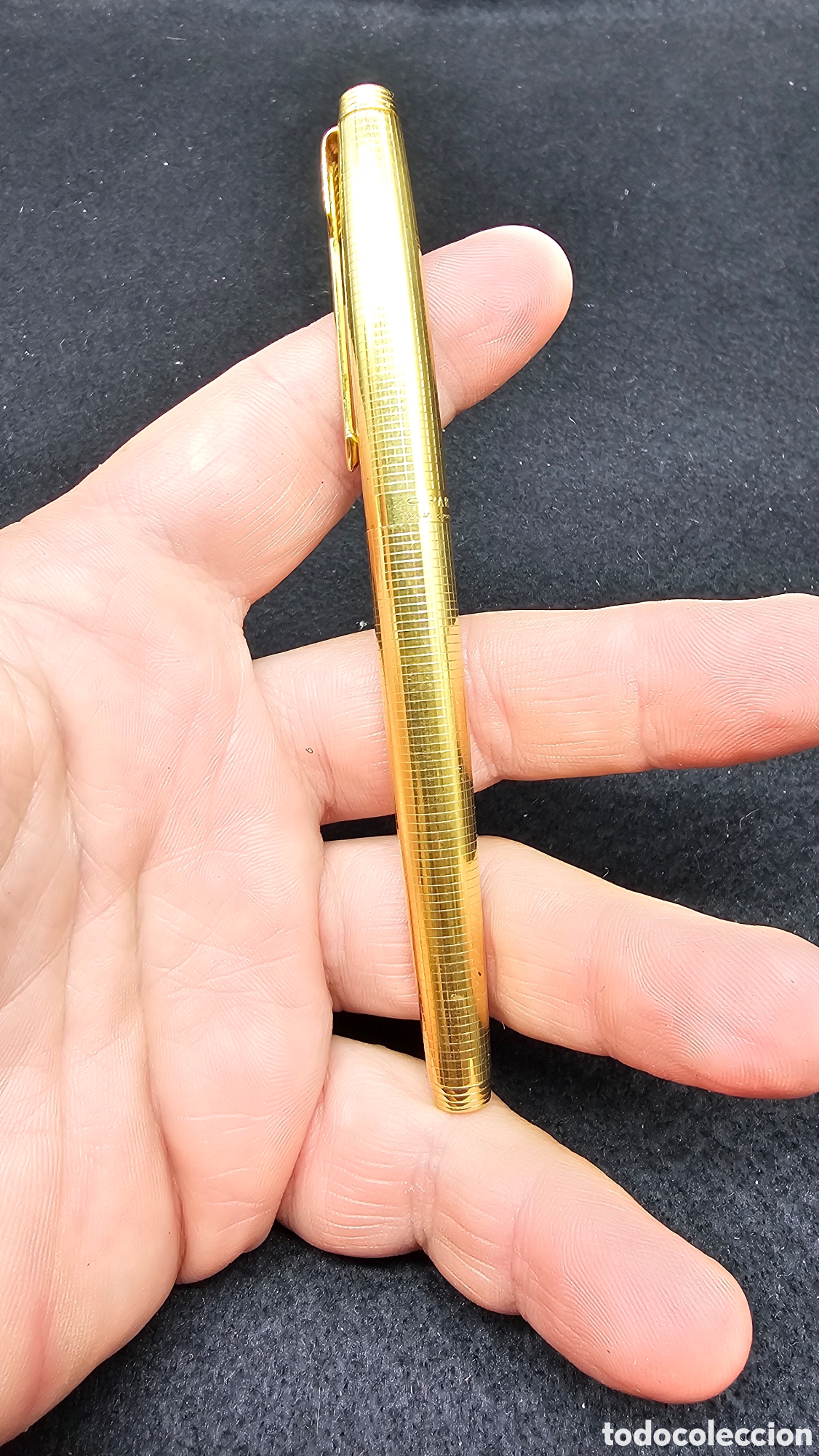 Plumas estilogr&aacute;ficas antiguas: Pluma vintage Parker de oro golfi 14 kilates con plumilla de oro macizo de 14 kilates