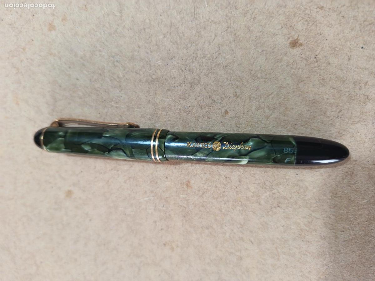 Plumas estilogr&aacute;ficas antiguas: PLUMA ESTILOGRAICA KAWECO DIAPHAN 85. PLUMIN ORO 14K. SIN PROBAR, EN BUEN ESTADO APARENT.