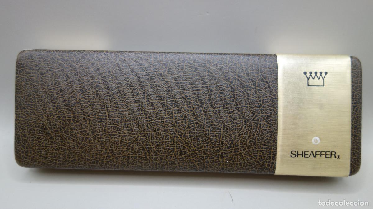 Plumas estilogr&aacute;ficas antiguas: PLUMA ESTILOGRAFICA SHEAFFER IMPERIAL 12K G.F. Y PLUMIN 14K CON CAJA ORIGINAL