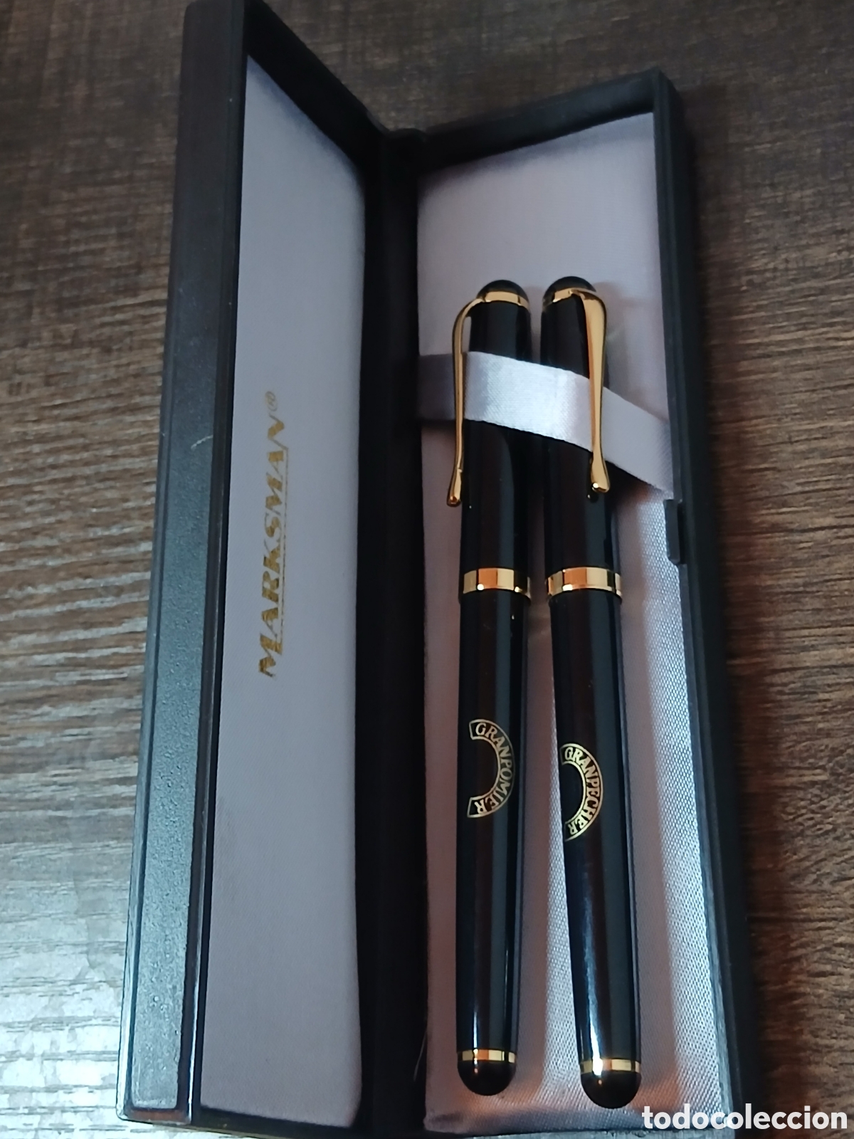 Plumas estilogr&aacute;ficas antiguas: Pluma Elegante juego de dos plumas estilogr&aacute;ficas de la marca Marksman