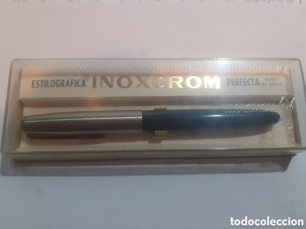 Plumas estilogr&aacute;ficas antiguas: PUMA ESTILOGRAFICA INOXCROM PERFECTA. CON SU CAJA