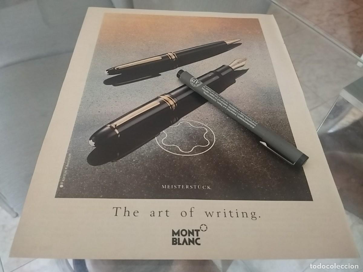 Plumas estilogr&aacute;ficas antiguas: PLUMA ESTILOGR&Aacute;FICA Y BOL&Iacute;GRAFO ANUNCIO PUBLICIDAD REVISTA 1990 BONITO PARA ENMARCAR