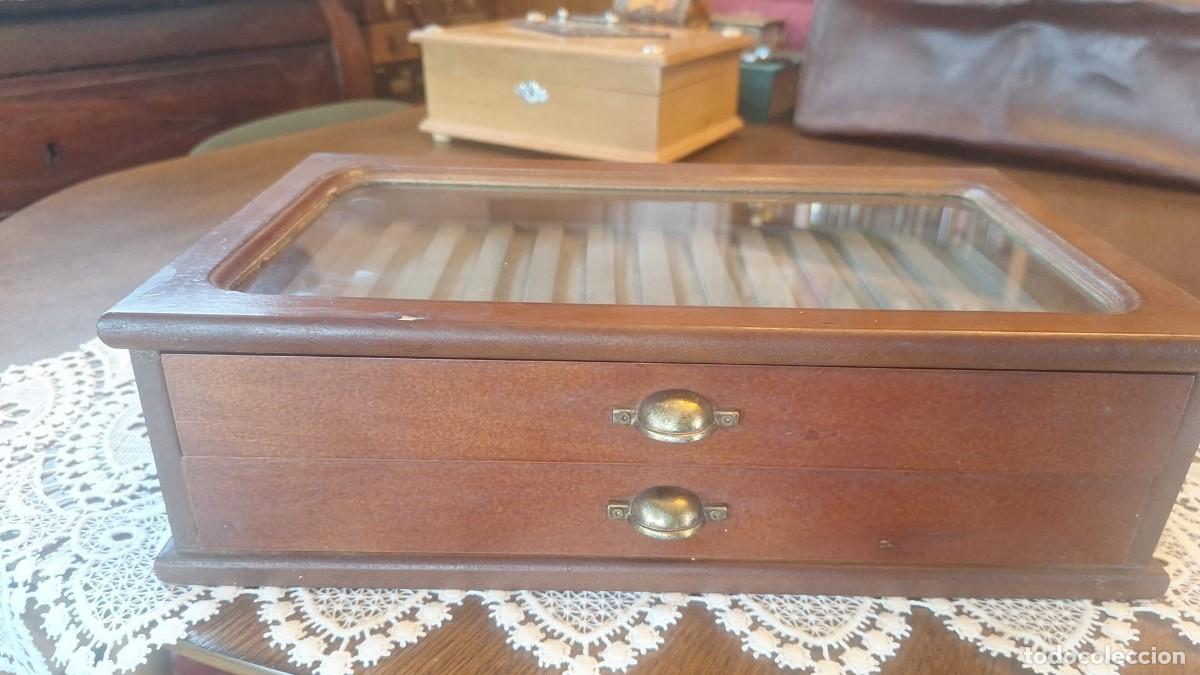 Plumas estilogr&aacute;ficas antiguas: EXPOSITOR para PLUMAS ESTILOGRAFICAS Madera y Cristal