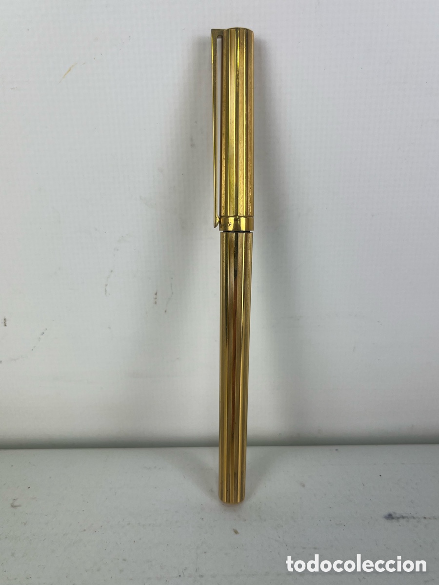 Plumas estilogr&aacute;ficas antiguas: PLUMA ESTILOGR&Aacute;FICA S.T. DUPONT, CHAPADA EN ORO, PLUMIN 18 KL