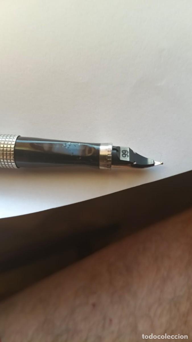 Plumas estilogr&aacute;ficas antiguas: Parker 75 Cisel&eacute; // Cuerpo Plata y plum&iacute;n oro - Foto 4