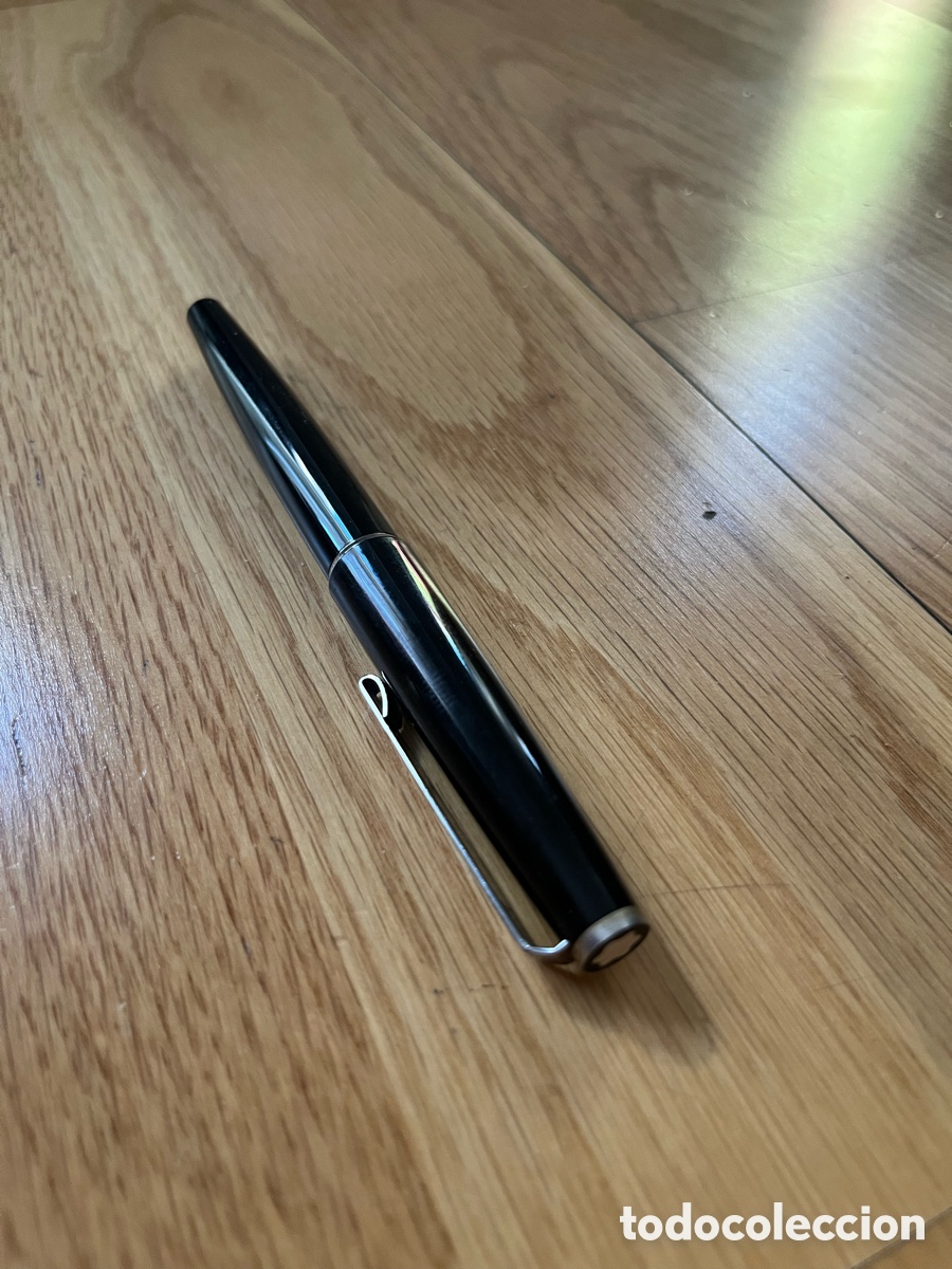 Plumas estilogr&aacute;ficas antiguas: Pluma estilogr&aacute;fica Montblanc Generation - Resina Negra y plumin plateado
