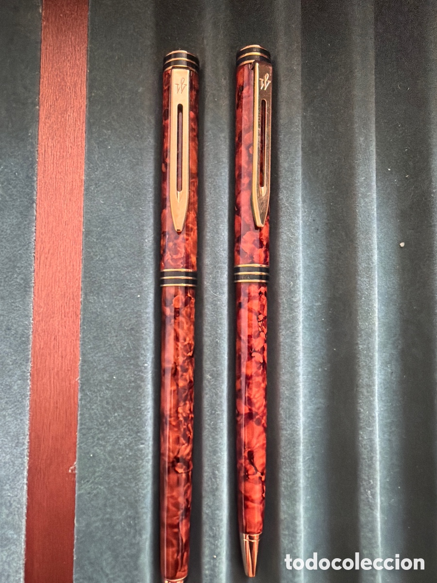 Old Fountain Pens: Pareja de Pluma y boli waterman