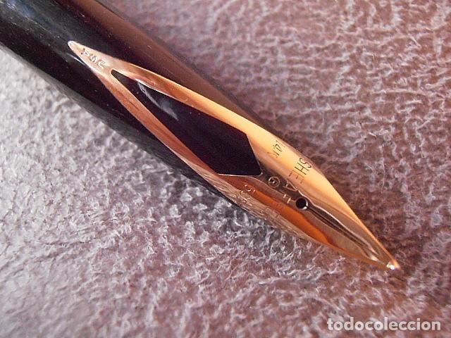 Plumas estilogr&aacute;ficas antiguas: ESTILOGR&Aacute;FICA SHEAFFER PLUMIN 14 K - Foto 2