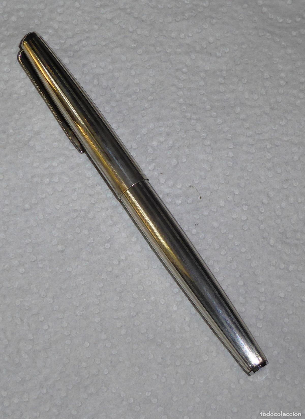 Plumas estilogr&aacute;ficas antiguas: PLUMA ESTILOGRAFICA AURORA 98 - PLATA - Foto 5