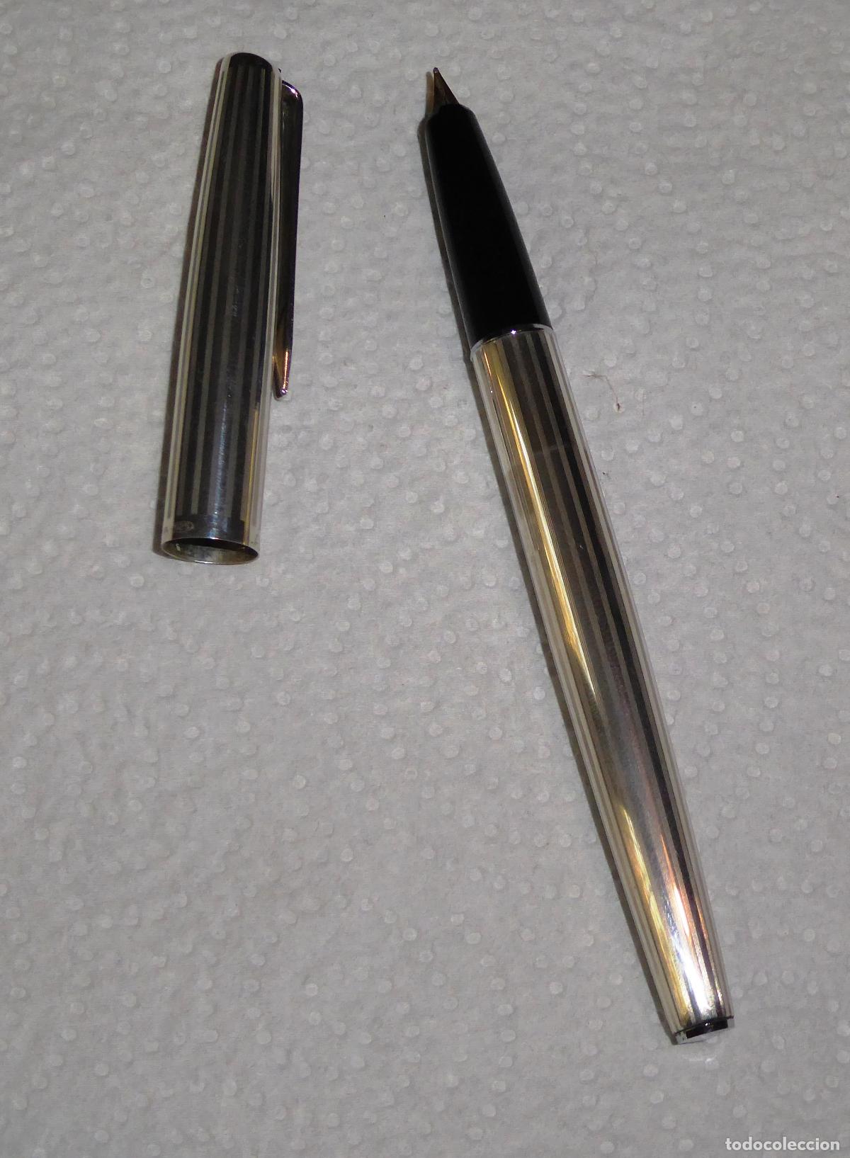 Plumas estilogr&aacute;ficas antiguas: PLUMA ESTILOGRAFICA AURORA 98 - PLATA - Foto 8