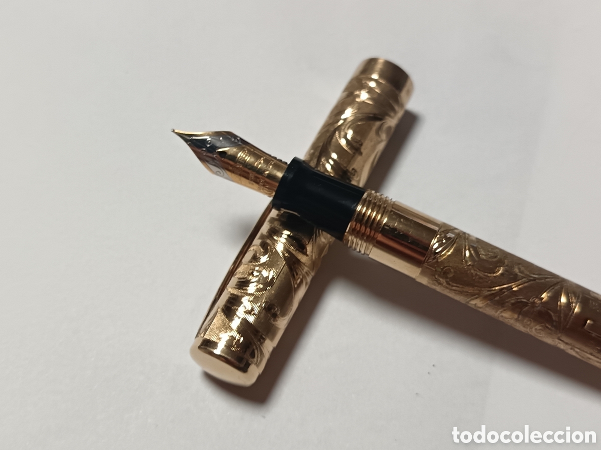 Plumas estilogr&aacute;ficas antiguas: SHEAFFER SERIE LIMITADA, LAMINADA ORO. DESPERFECTOS