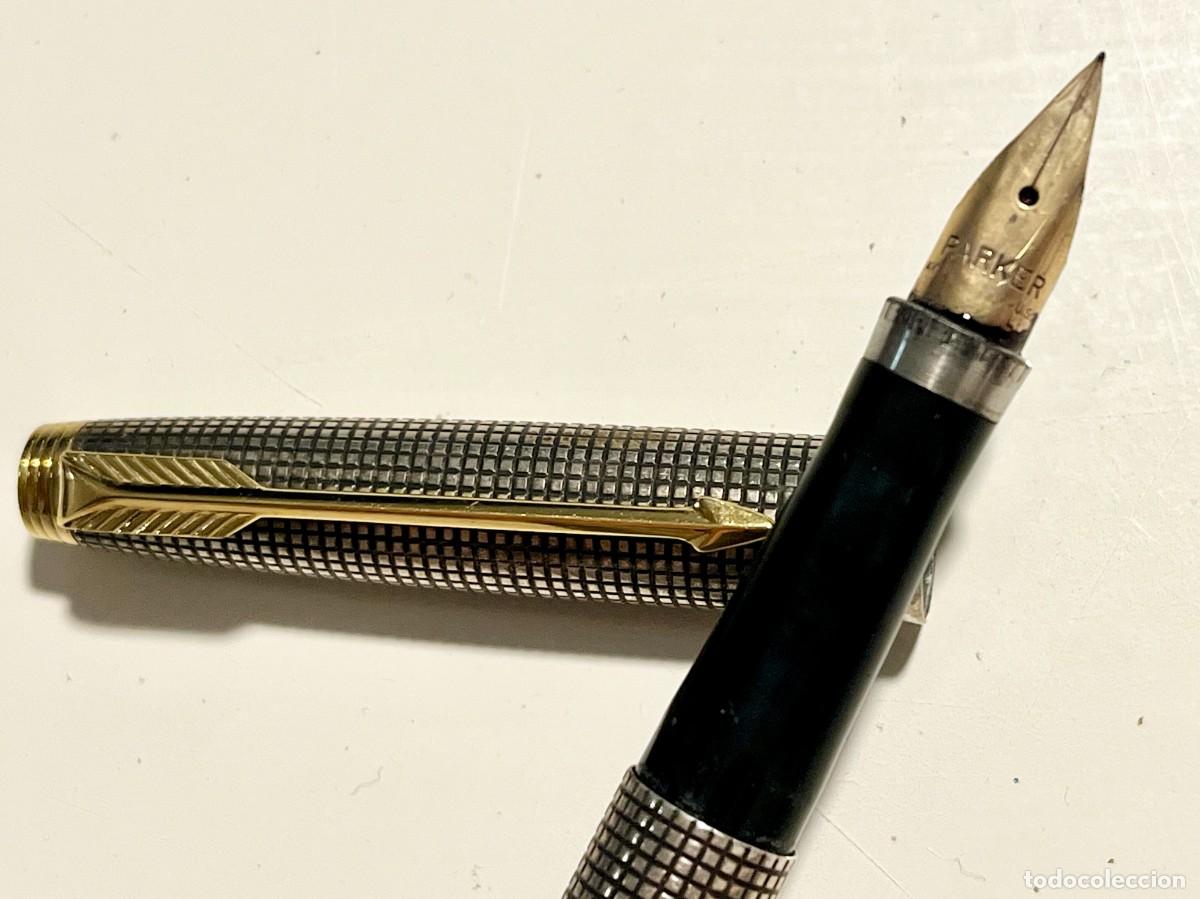 Plumas estilogr&aacute;ficas antiguas: Pluma estilogr&aacute;fica Parker 75 Sterling Silver Cisel&eacute; - Foto 3