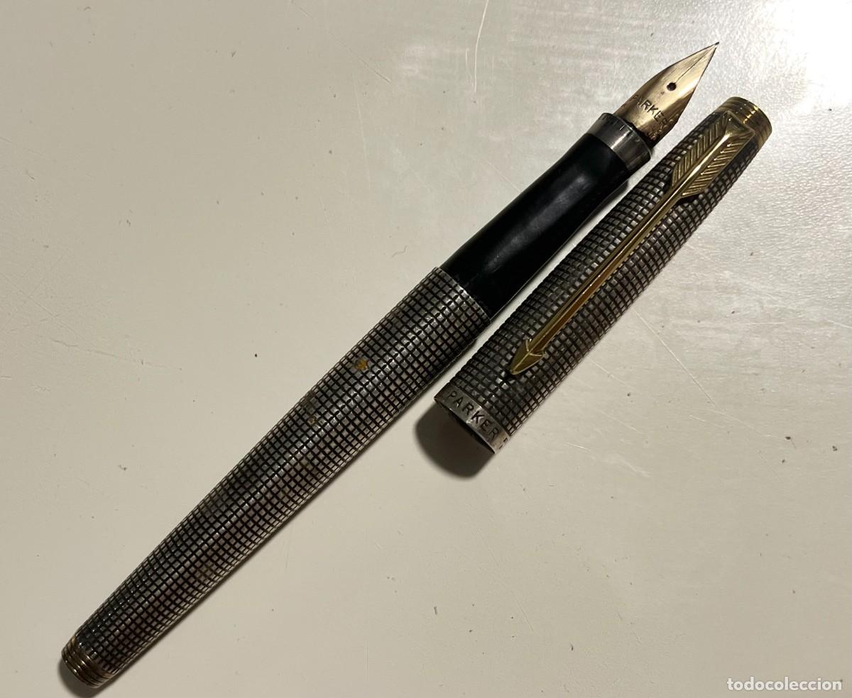 Plumas estilogr&aacute;ficas antiguas: Pluma estilogr&aacute;fica Parker 75 Sterling Silver Cisel&eacute; - Foto 6