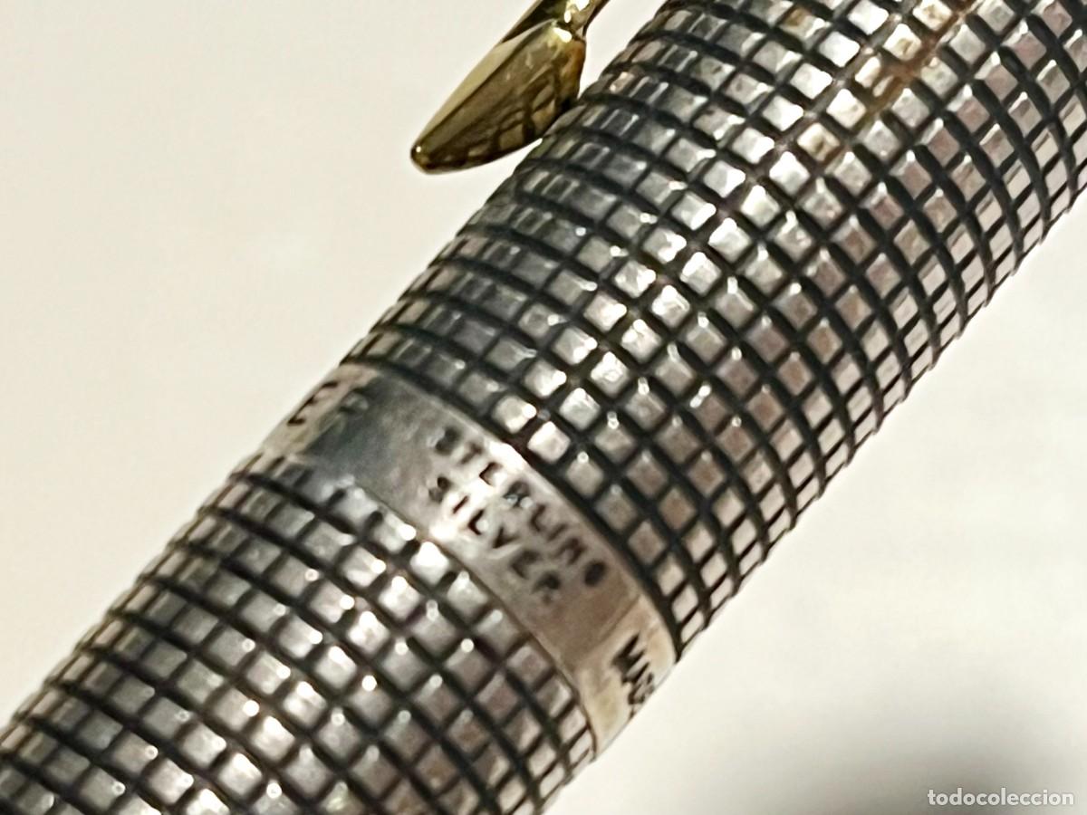 Plumas estilogr&aacute;ficas antiguas: Pluma estilogr&aacute;fica Parker 75 Sterling Silver Cisel&eacute; - Foto 8
