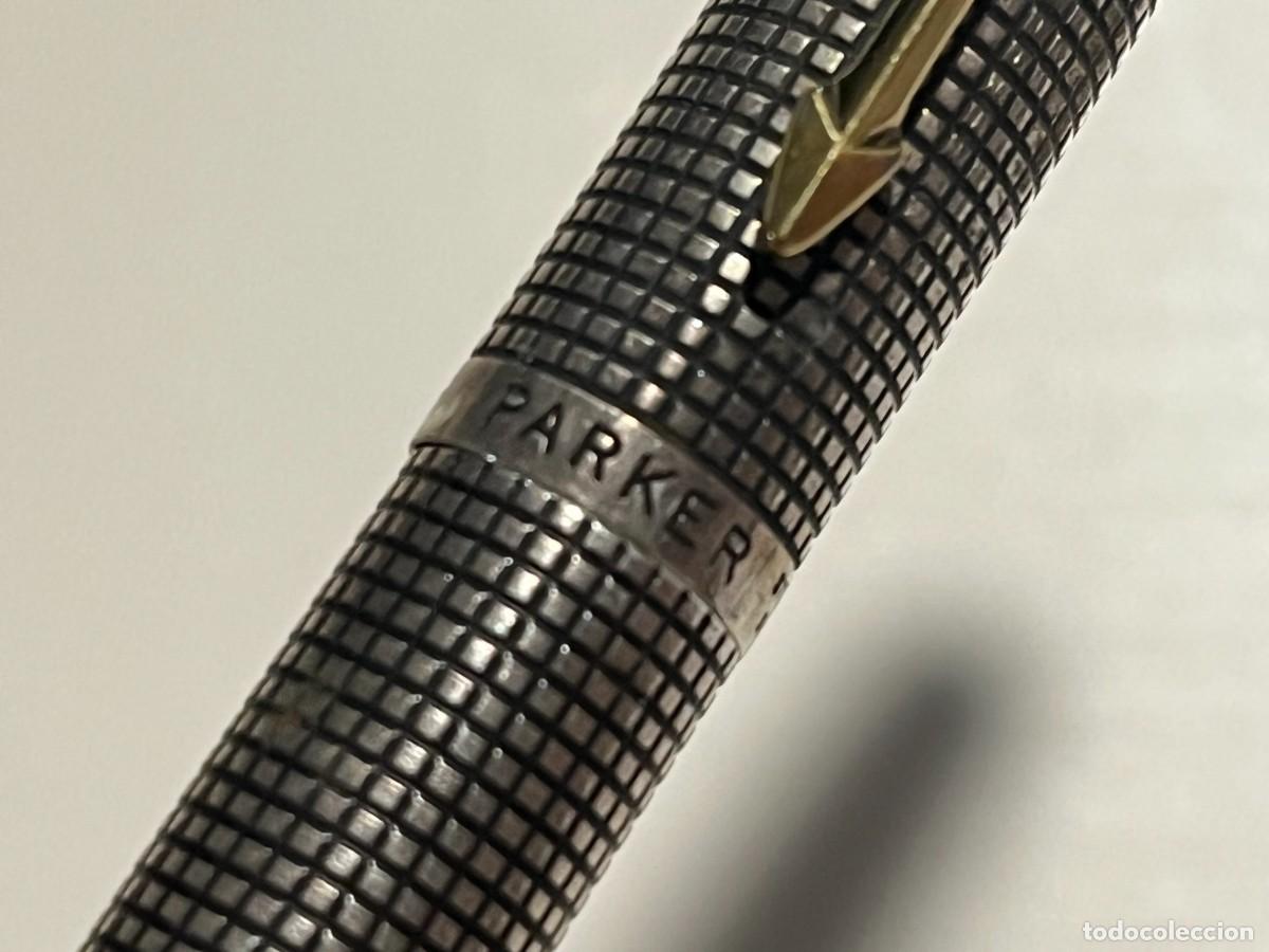 Plumas estilogr&aacute;ficas antiguas: Pluma estilogr&aacute;fica Parker 75 Sterling Silver Cisel&eacute; - Foto 9