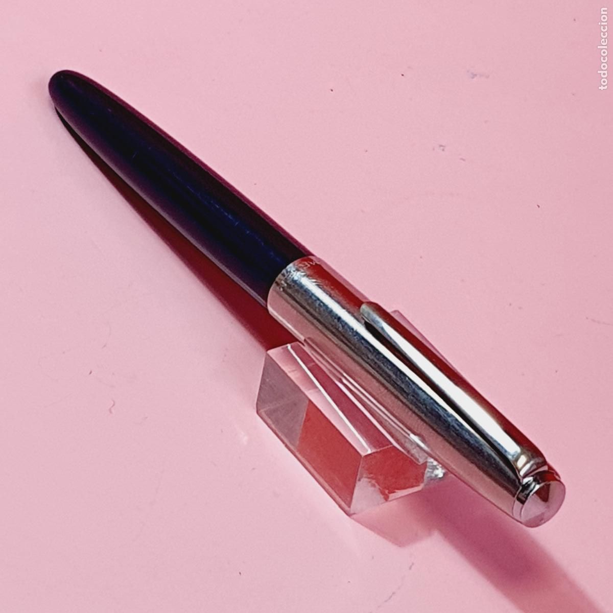 Alte F&uuml;llfederhalter: PLUMA ESTILOGR&Aacute;FICA-PARKER 21-U.S.A.-NEGRA+ACERO-EXCELENTEFUNCIONAL-VINTAGE-COLECCIONISTAS.