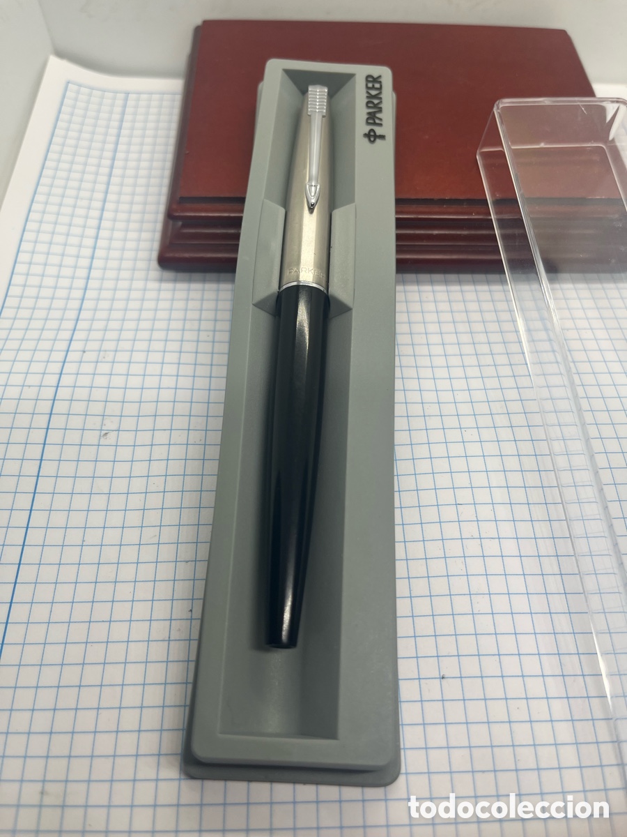 Plumas estilogr&aacute;ficas antiguas: PLUMA PARKER EN ESTUCHE ORIGINAL Y CAJA - Foto 2