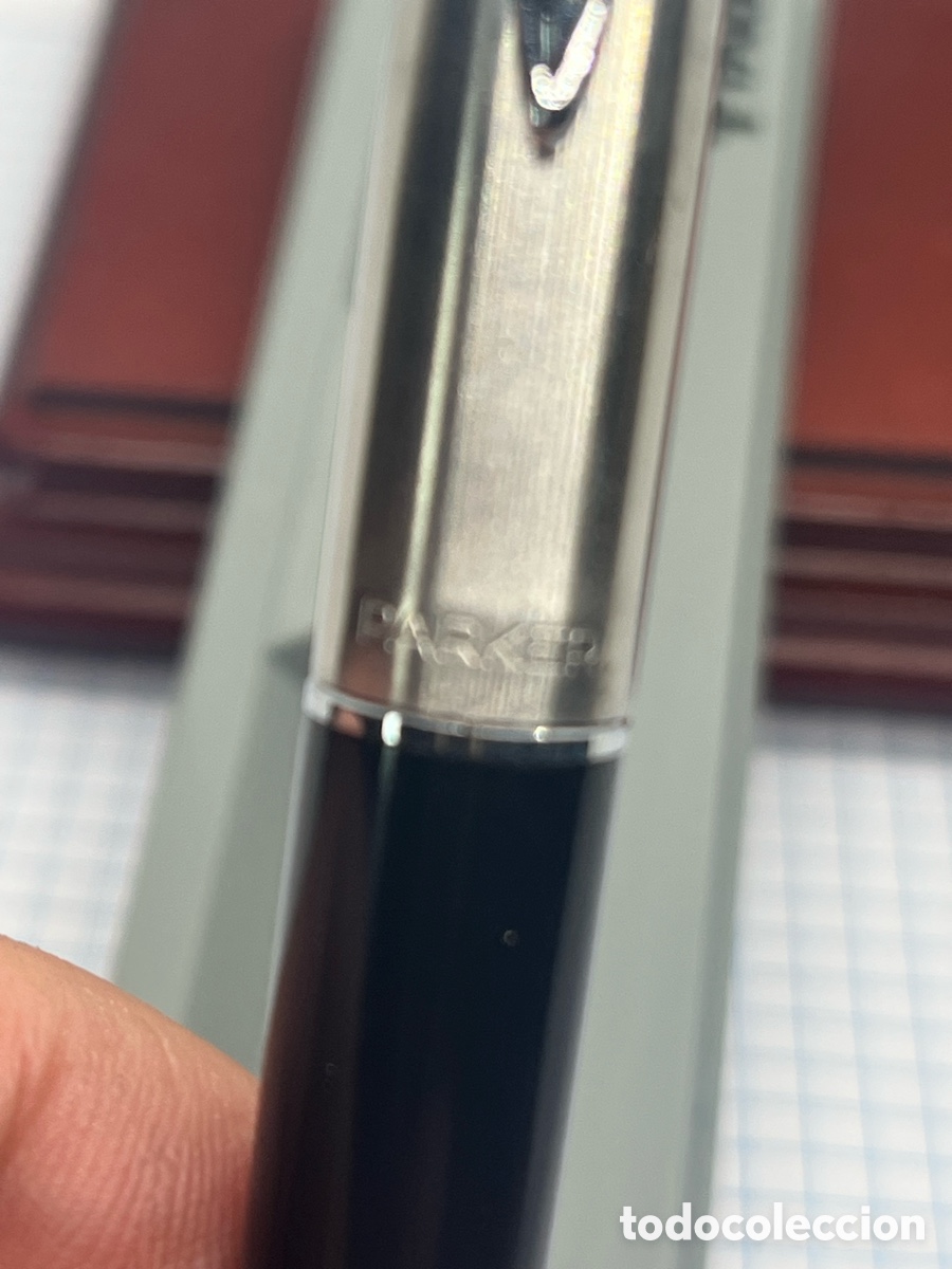 Plumas estilogr&aacute;ficas antiguas: PLUMA PARKER EN ESTUCHE ORIGINAL Y CAJA - Foto 3