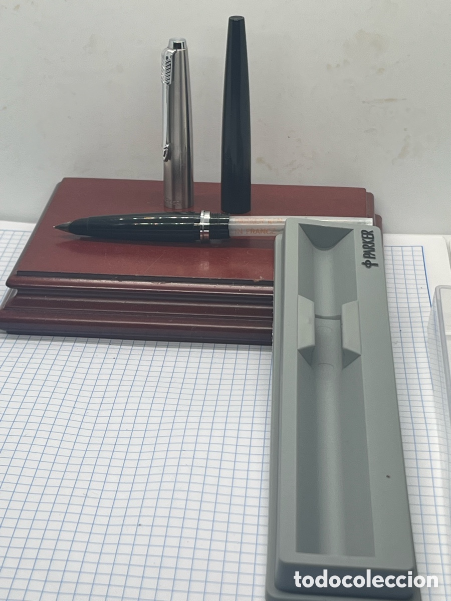 Plumas estilogr&aacute;ficas antiguas: PLUMA PARKER EN ESTUCHE ORIGINAL Y CAJA - Foto 4