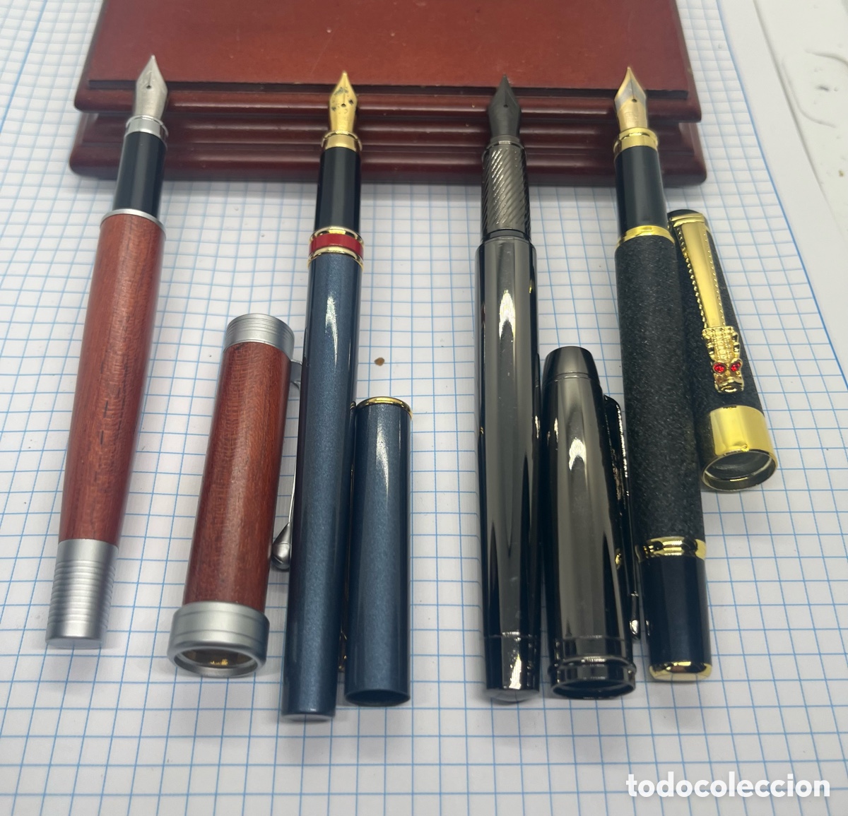 Plumas estilogr&aacute;ficas antiguas: 4 PLUMAS ESTILOGR&Aacute;FICAS, SIN USO - Foto 2